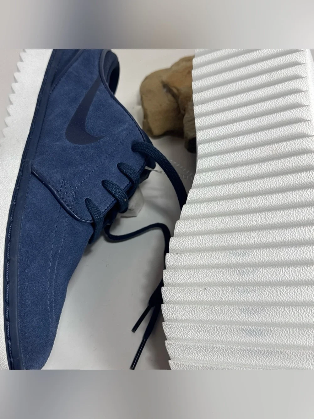 Nike Men’s Navy Suede Low-Top Sneakers